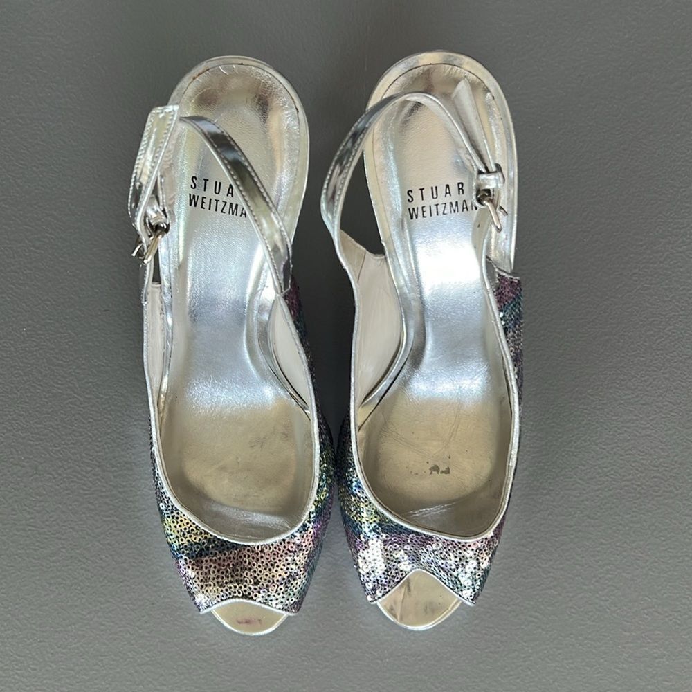 Stuart Weitzman Sequin Heels - 9.5 - image 2